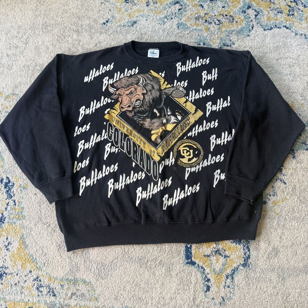 Vintage Colorado Buffaloes Football Front AOP Crewneck
